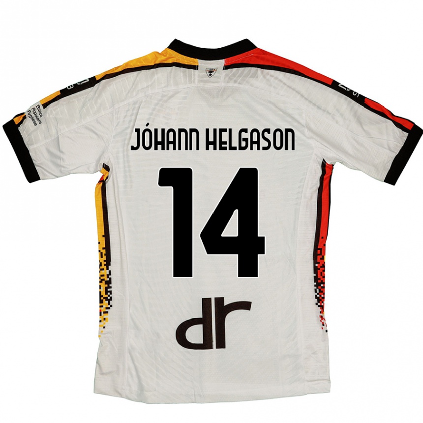 Kids Football Thórir Jóhann Helgason #14 White Black Away Jersey 2024/25 T-Shirt Uk