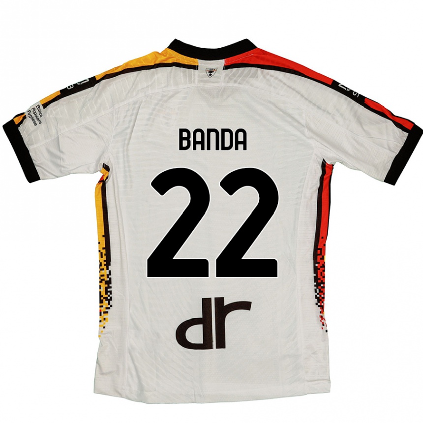 Kids Football Lameck Banda #22 White Black Away Jersey 2024/25 T-Shirt Uk