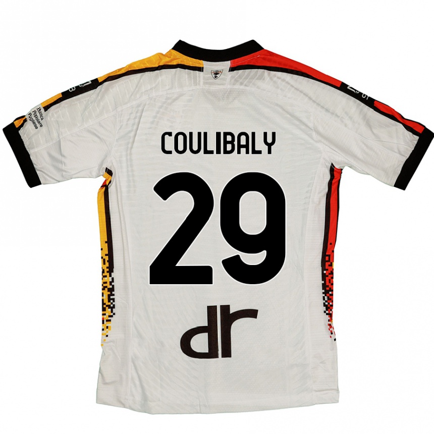 Kids Football Lassana Coulibaly #29 White Black Away Jersey 2024/25 T-Shirt Uk