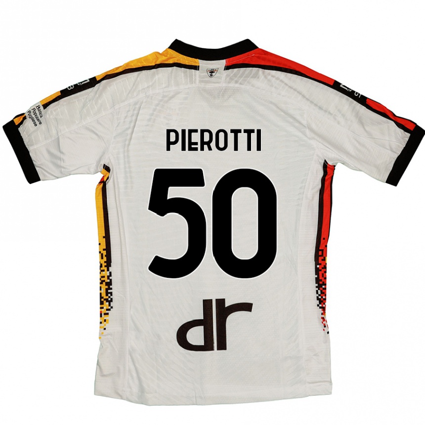 Kids Football Santiago Pierotti #50 White Black Away Jersey 2024/25 T-Shirt Uk