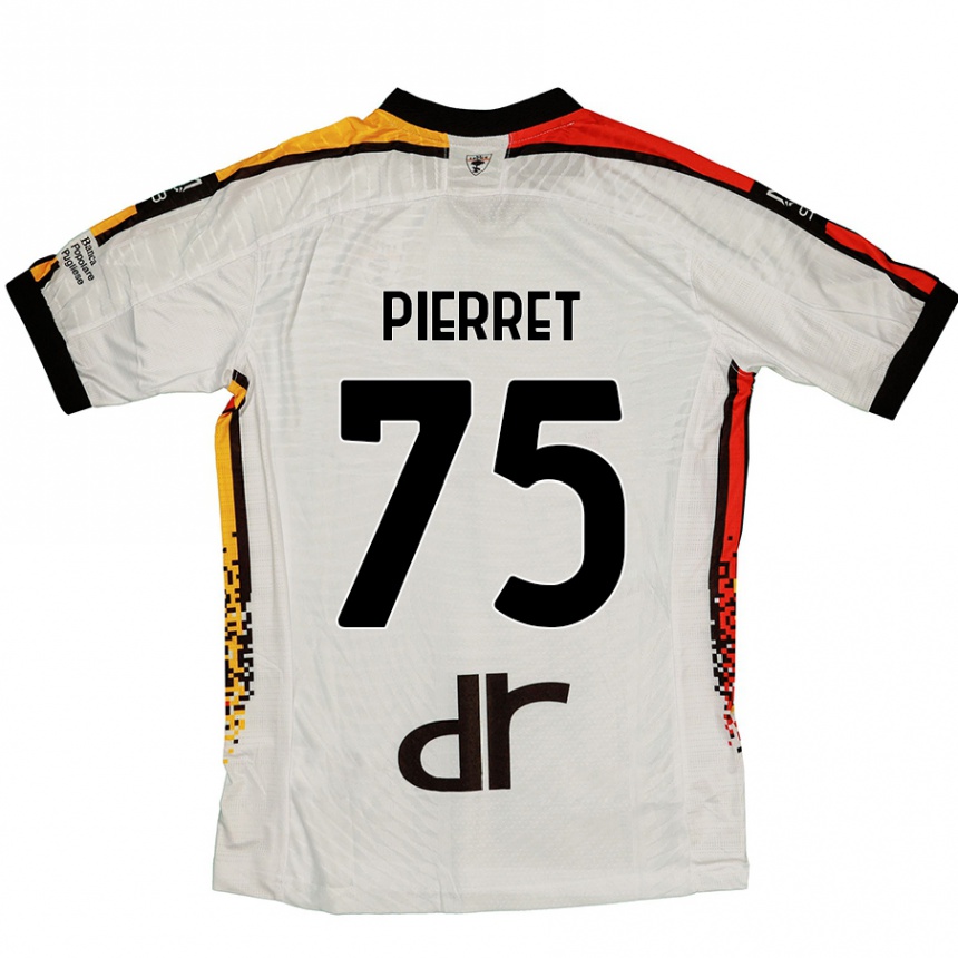 Kids Football Balthazar Pierret #75 White Black Away Jersey 2024/25 T-Shirt Uk