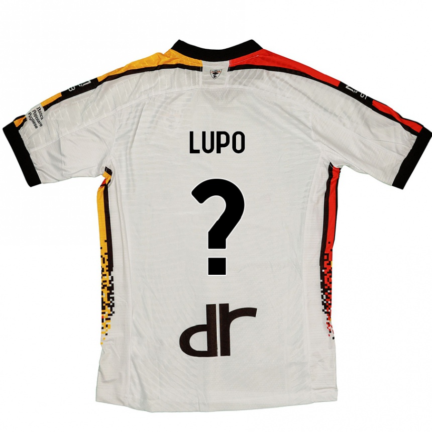 Kids Football Christian Lupo #0 White Black Away Jersey 2024/25 T-Shirt Uk