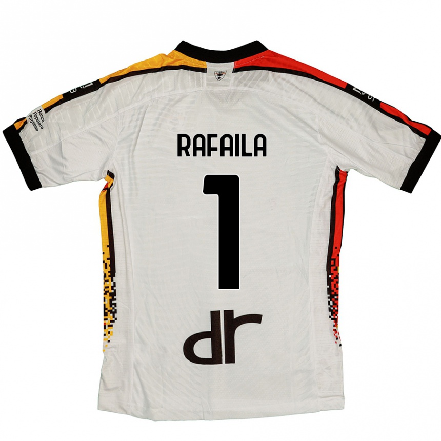 Kids Football Vlad Răfăilă #1 White Black Away Jersey 2024/25 T-Shirt Uk