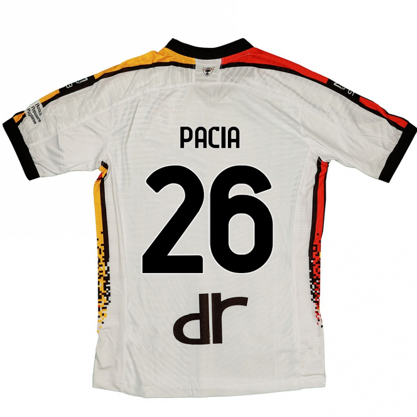 Kids Football Fabiano Pacia #26 White Black Away Jersey 2024/25 T-Shirt Uk