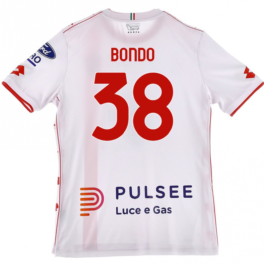 Kids Football Warren Bondo #38 White Red Away Jersey 2024/25 T-Shirt Uk