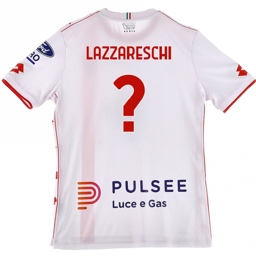 Kids Football Andrea Lazzareschi #0 White Red Away Jersey 2024/25 T-Shirt Uk