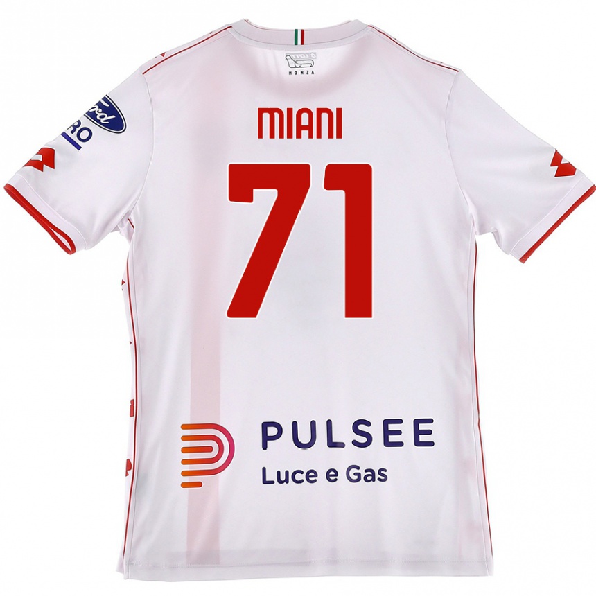 Kids Football Arthur Miani #71 White Red Away Jersey 2024/25 T-Shirt Uk