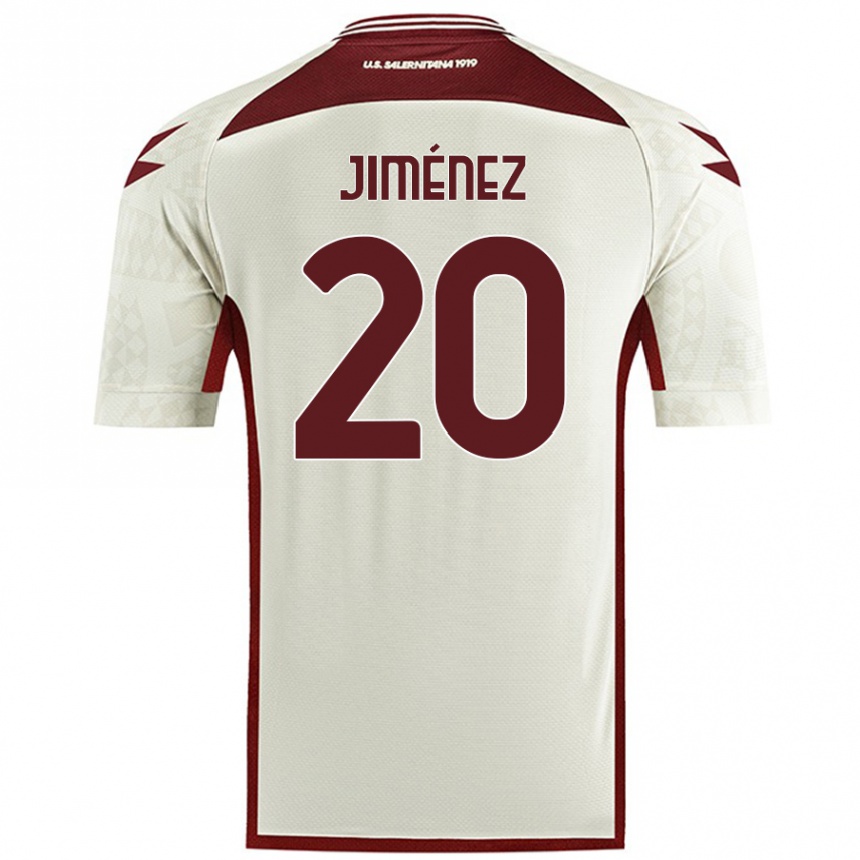 Kids Football Kaleb Jiménez #20 Cream Color Away Jersey 2024/25 T-Shirt Uk