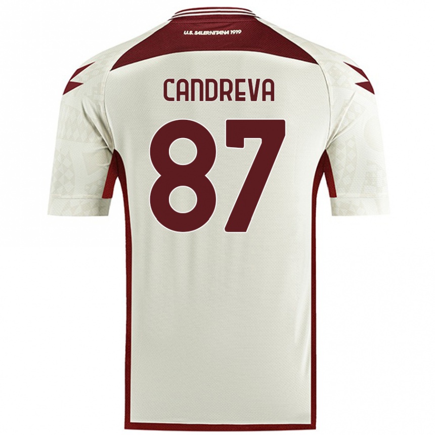 Kids Football Antonio Candreva #87 Cream Color Away Jersey 2024/25 T-Shirt Uk