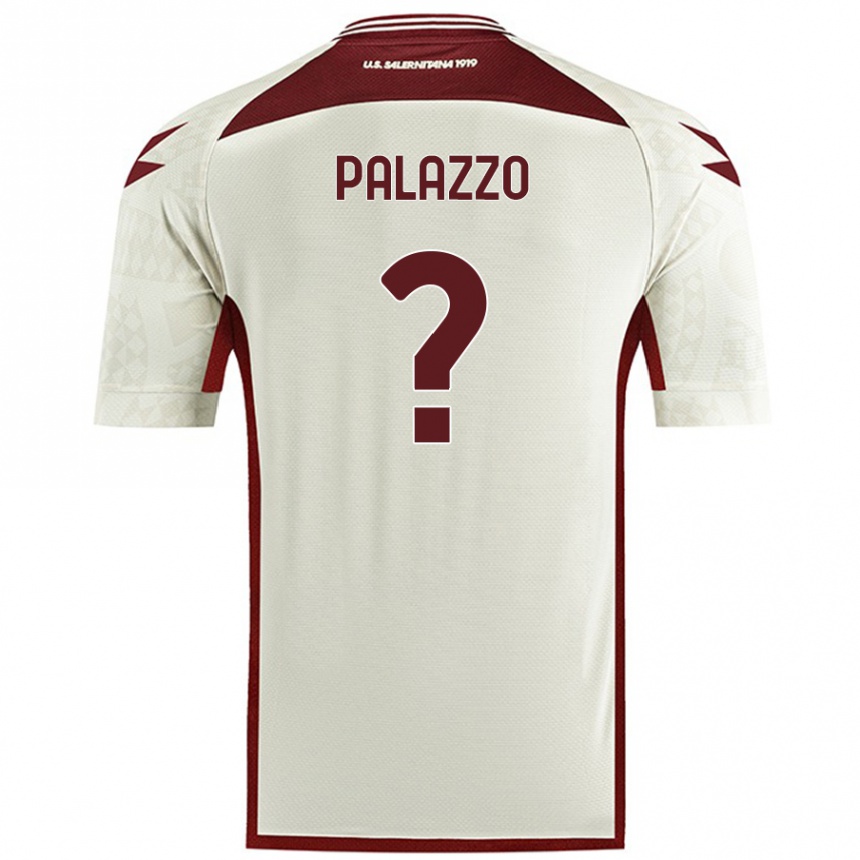 Kids Football Mario Palazzo #0 Cream Color Away Jersey 2024/25 T-Shirt Uk