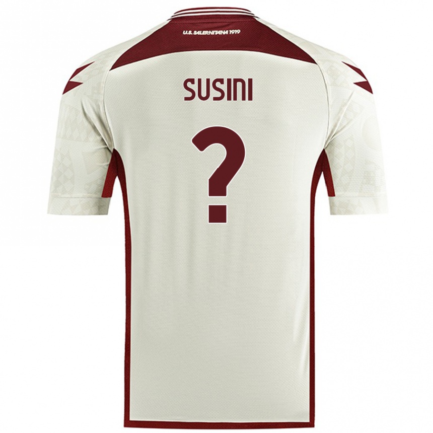 Kids Football Antonio Susini #0 Cream Color Away Jersey 2024/25 T-Shirt Uk