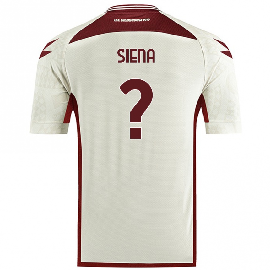 Kids Football Francesco Siena #0 Cream Color Away Jersey 2024/25 T-Shirt Uk