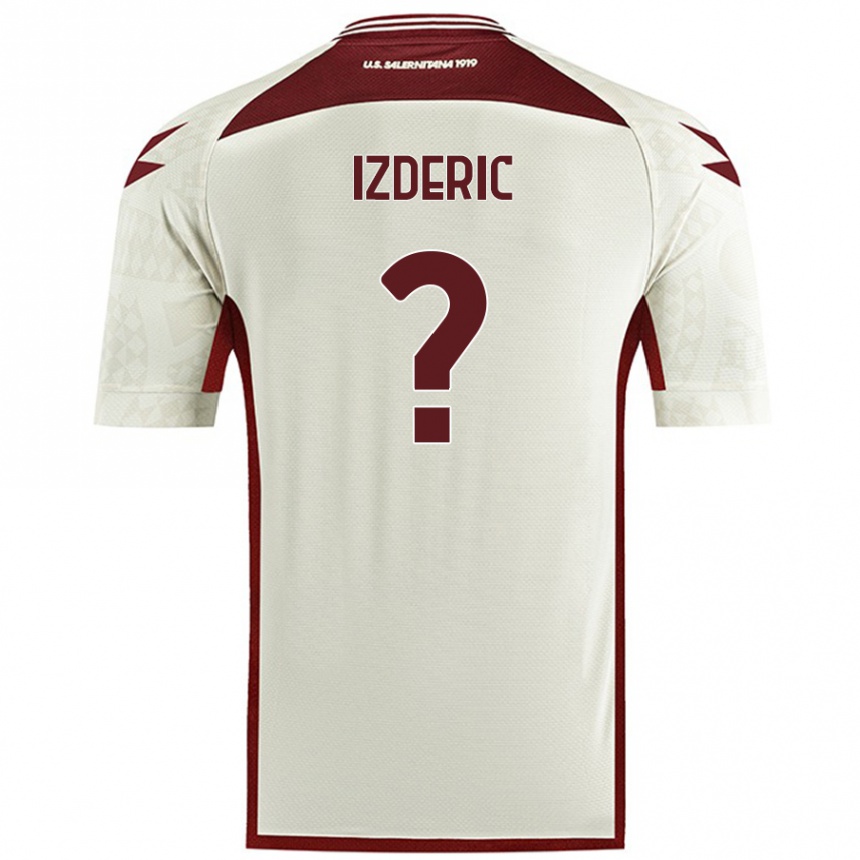 Kids Football Luka Izderic #0 Cream Color Away Jersey 2024/25 T-Shirt Uk