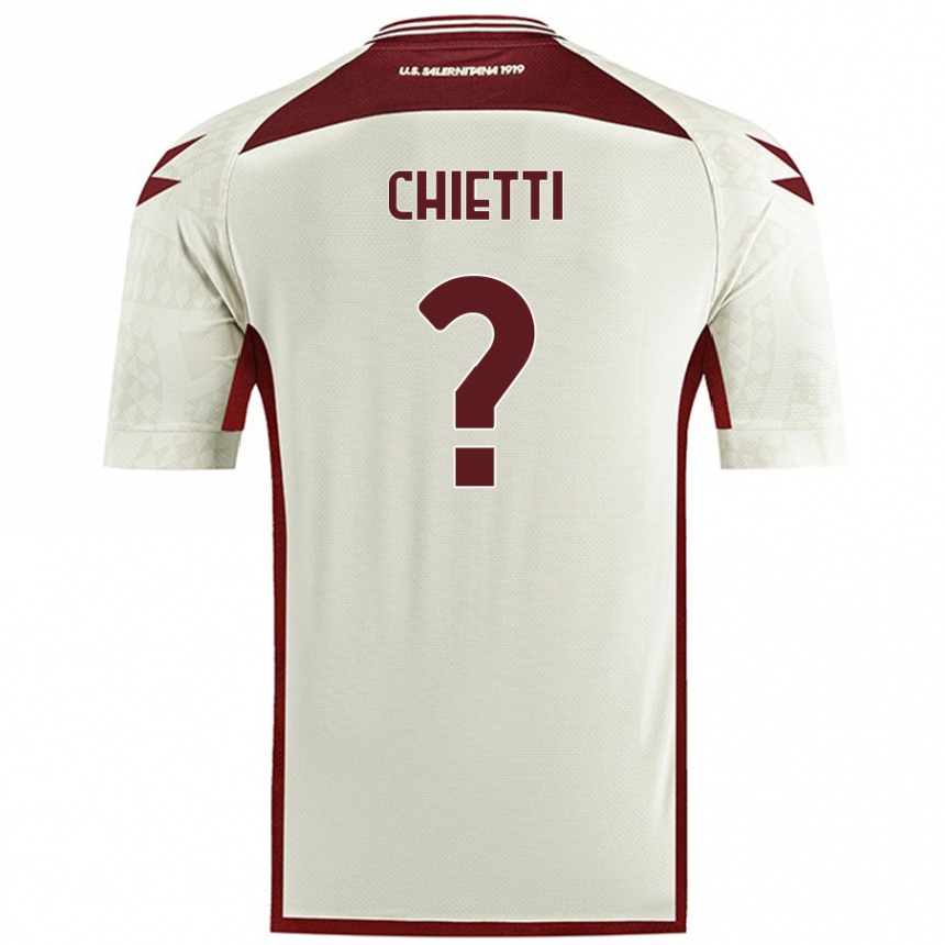 Kids Football Francesco Chietti #0 Cream Color Away Jersey 2024/25 T-Shirt Uk