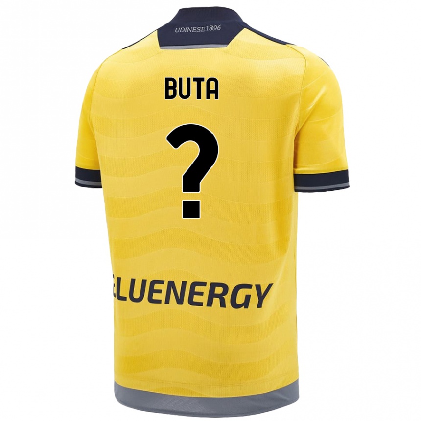 Kids Football Leonardo Buta #0 Golden Away Jersey 2024/25 T-Shirt Uk