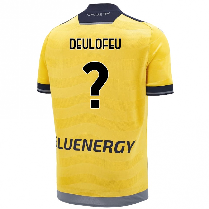 Kids Football Gerard Deulofeu #0 Golden Away Jersey 2024/25 T-Shirt Uk