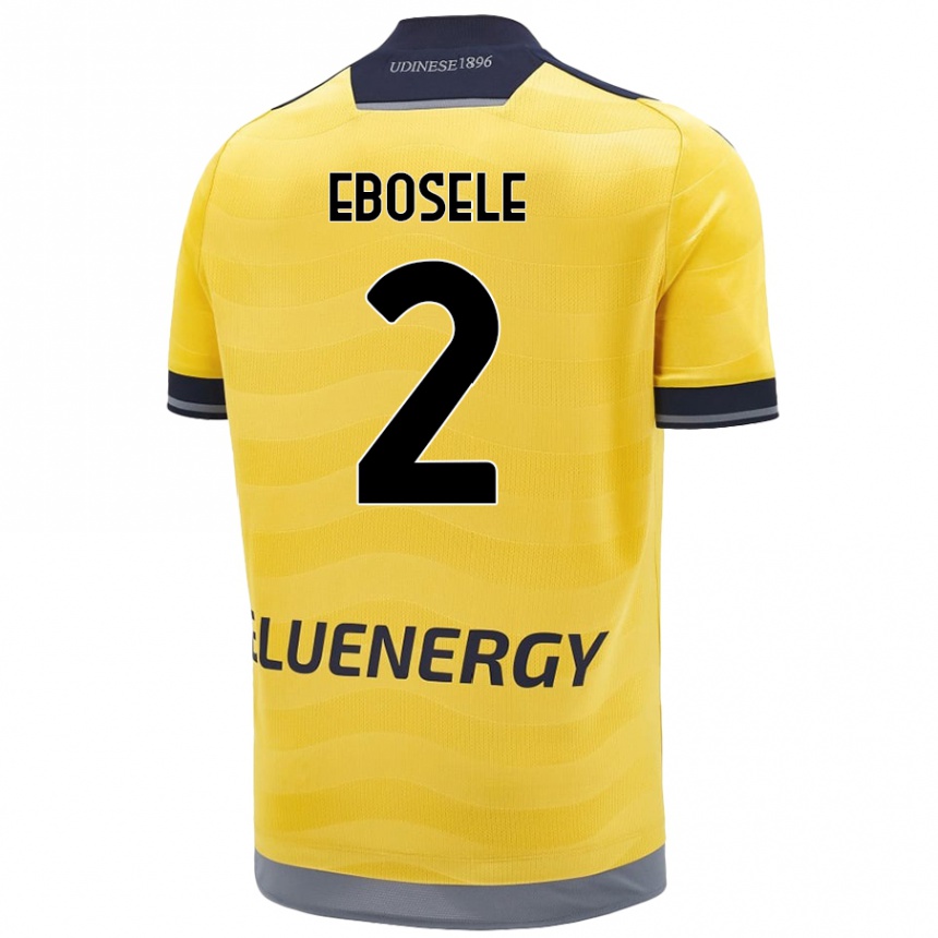 Kids Football Festy Ebosele #2 Golden Away Jersey 2024/25 T-Shirt Uk