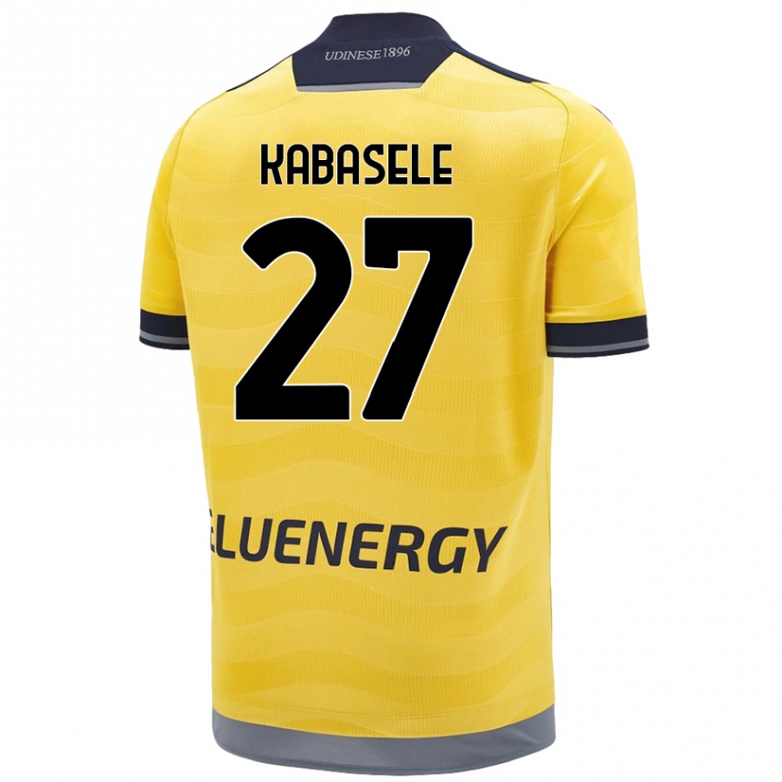 Kids Football Christian Kabasele #27 Golden Away Jersey 2024/25 T-Shirt Uk