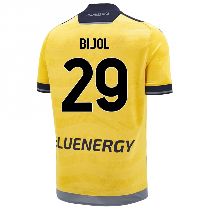 Kids Football Jaka Bijol #29 Golden Away Jersey 2024/25 T-Shirt Uk