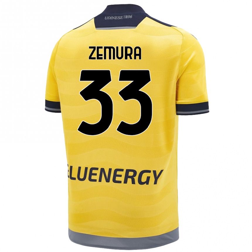 Kids Football Jordan Zemura #33 Golden Away Jersey 2024/25 T-Shirt Uk