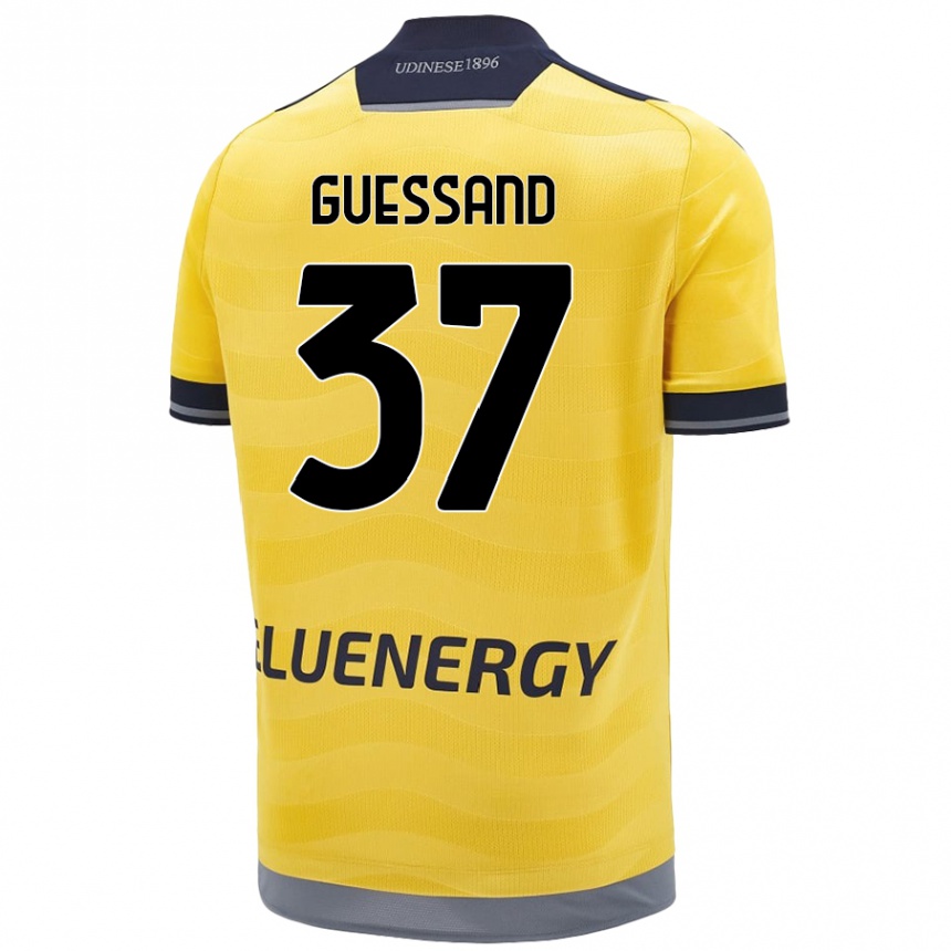 Kids Football Axel Guessand #37 Golden Away Jersey 2024/25 T-Shirt Uk