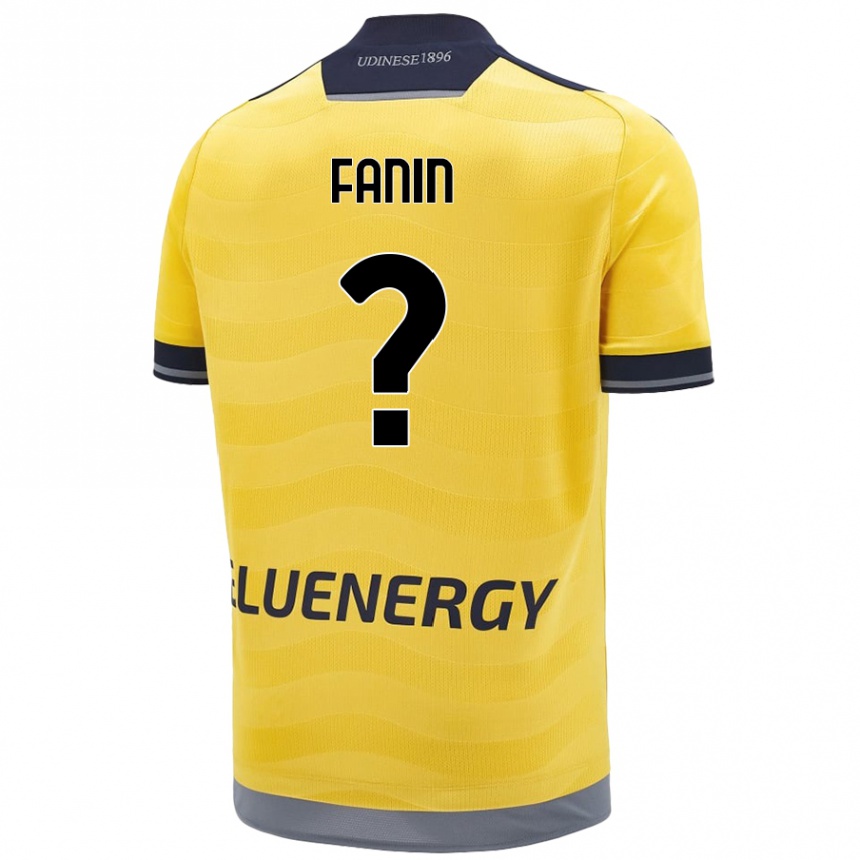 Kids Football Alessandro Fanin #0 Golden Away Jersey 2024/25 T-Shirt Uk