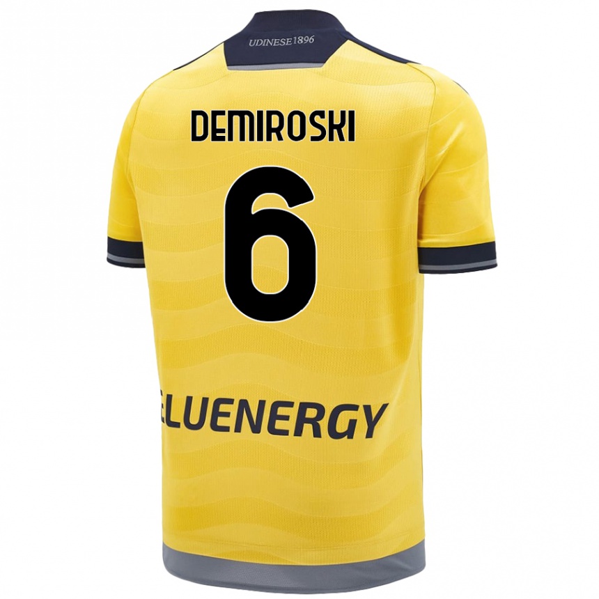 Kids Football Shenol Demiroski #6 Golden Away Jersey 2024/25 T-Shirt Uk