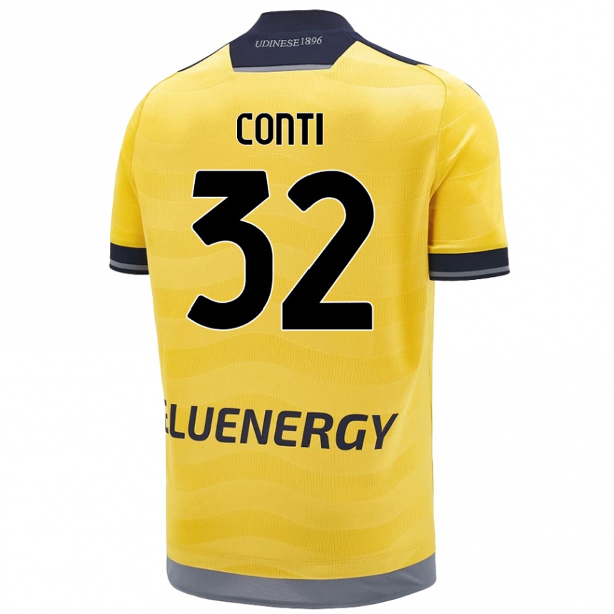 Kids Football Manuel Conti #32 Golden Away Jersey 2024/25 T-Shirt Uk