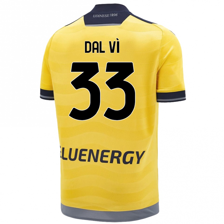 Kids Football Matteo Dal Vì #33 Golden Away Jersey 2024/25 T-Shirt Uk