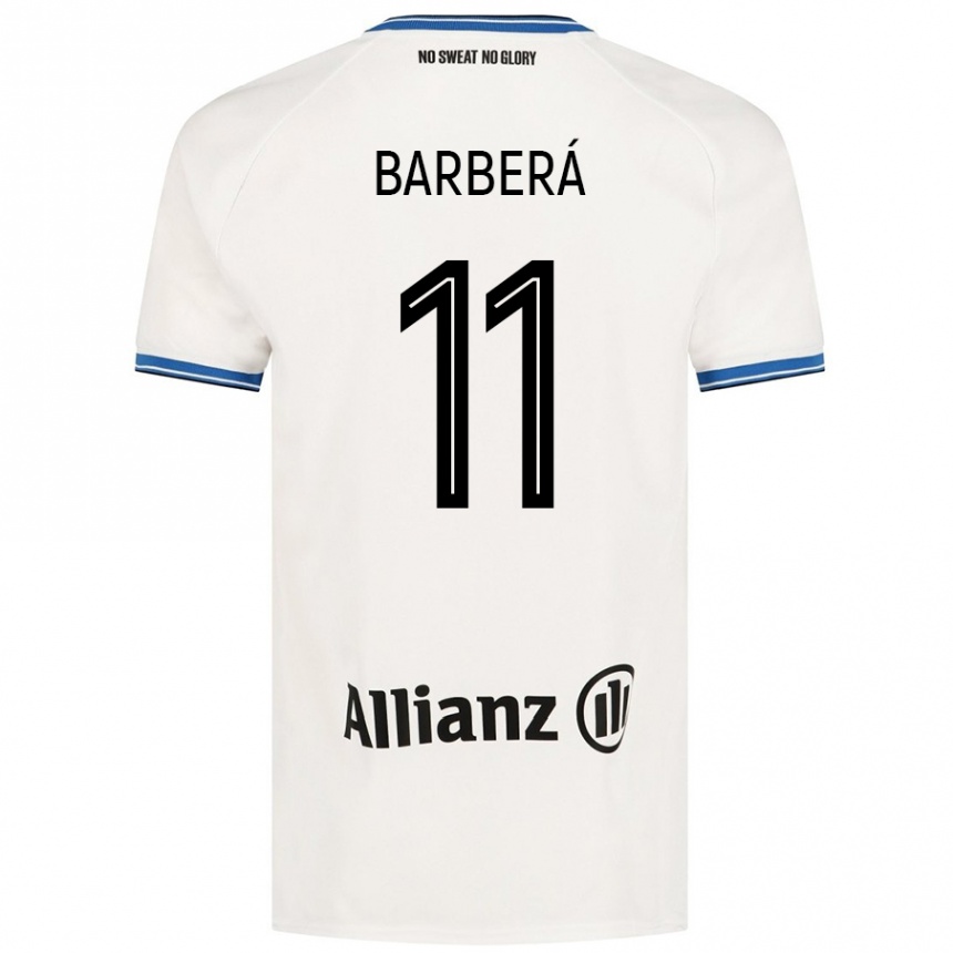 Kids Football Víctor Barberá #11 White Away Jersey 2024/25 T-Shirt Uk