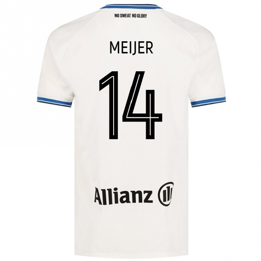 Kids Football Bjorn Meijer #14 White Away Jersey 2024/25 T-Shirt Uk