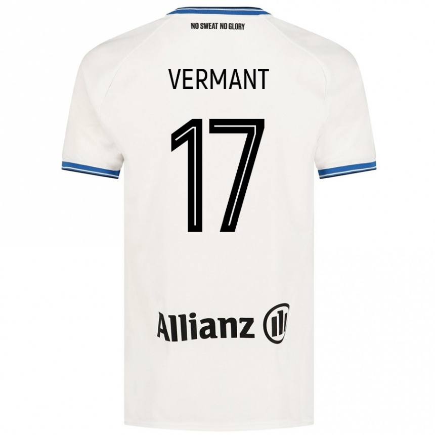 Kids Football Romeo Vermant #17 White Away Jersey 2024/25 T-Shirt Uk