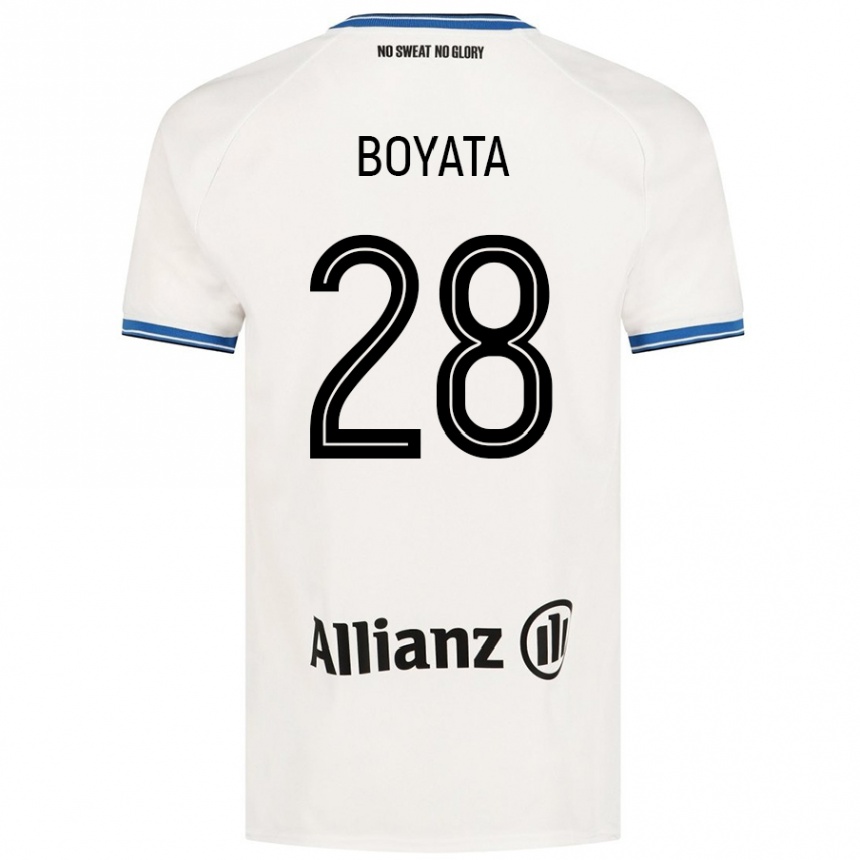 Kids Football Dedryck Boyata #28 White Away Jersey 2024/25 T-Shirt Uk