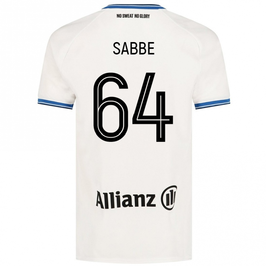 Kids Football Kyriani Sabbe #64 White Away Jersey 2024/25 T-Shirt Uk