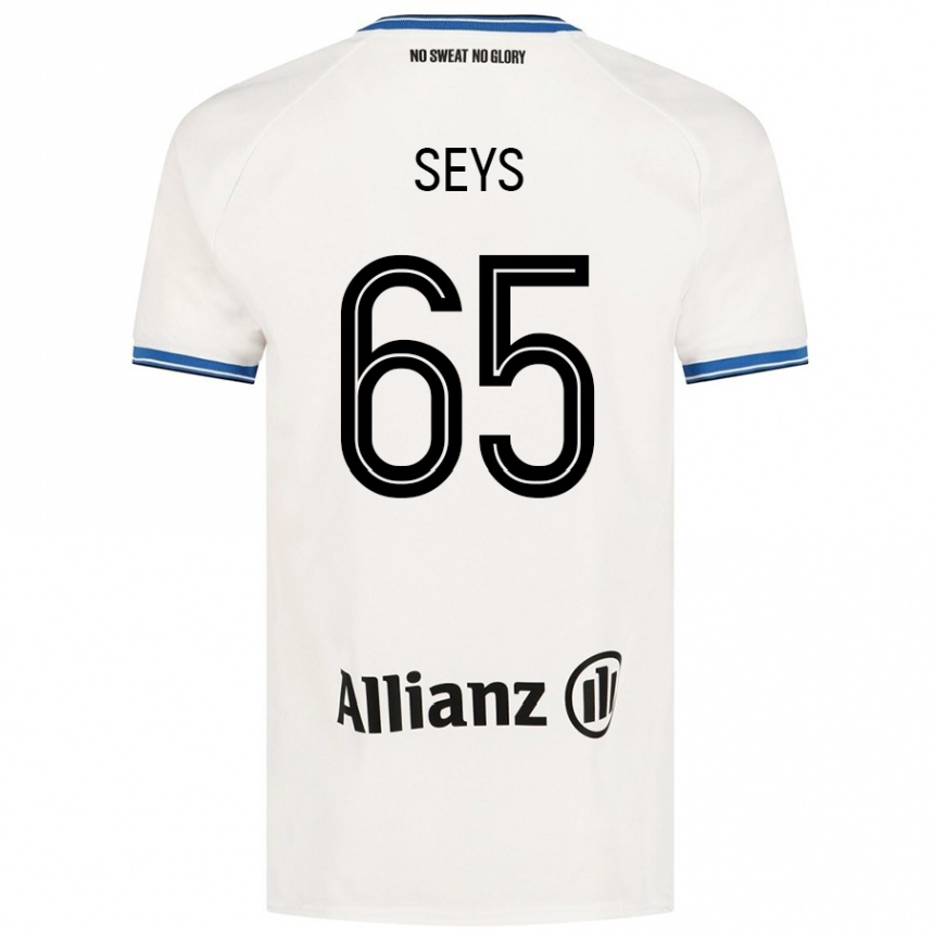 Kids Football Joaquin Seys #65 White Away Jersey 2024/25 T-Shirt Uk