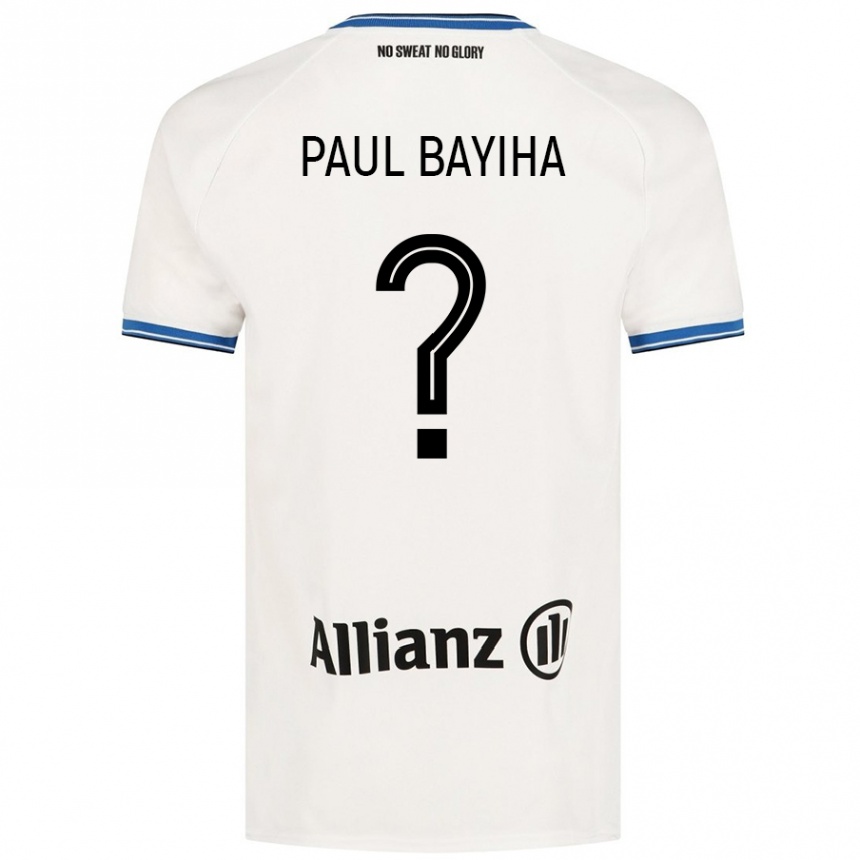 Kids Football Jean Paul Bayiha #0 White Away Jersey 2024/25 T-Shirt Uk