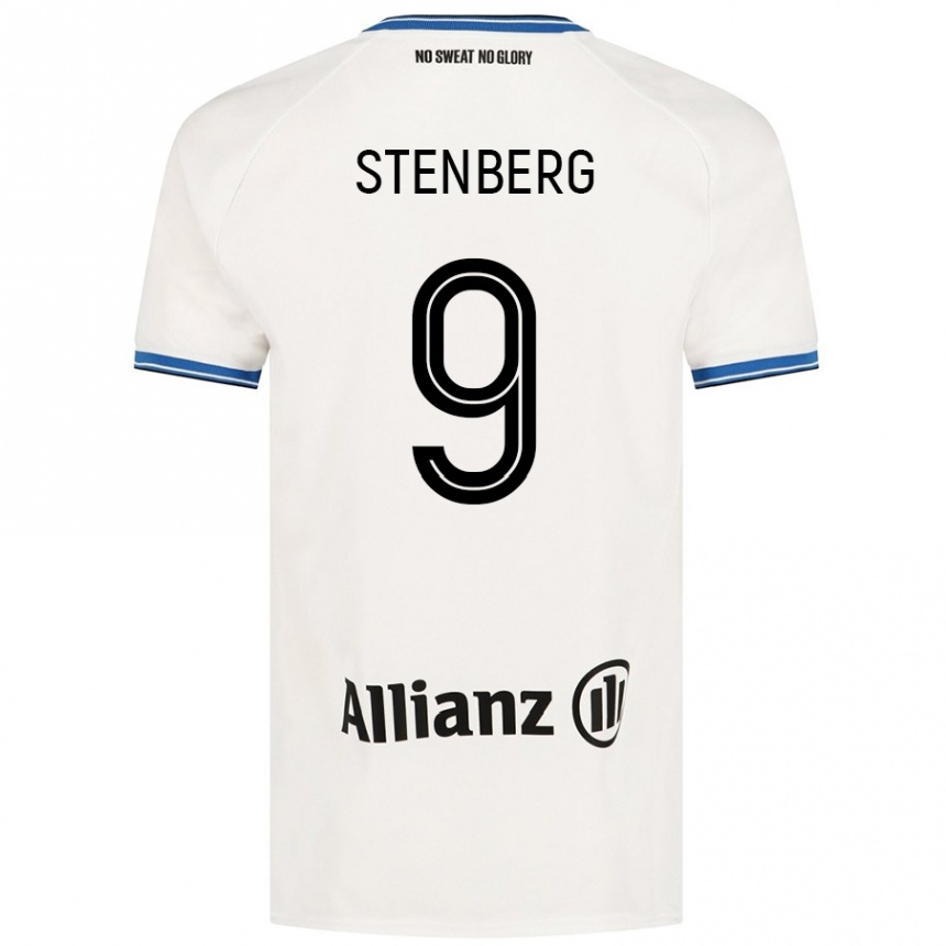 Kids Football Hanna Stenberg #9 White Away Jersey 2024/25 T-Shirt Uk