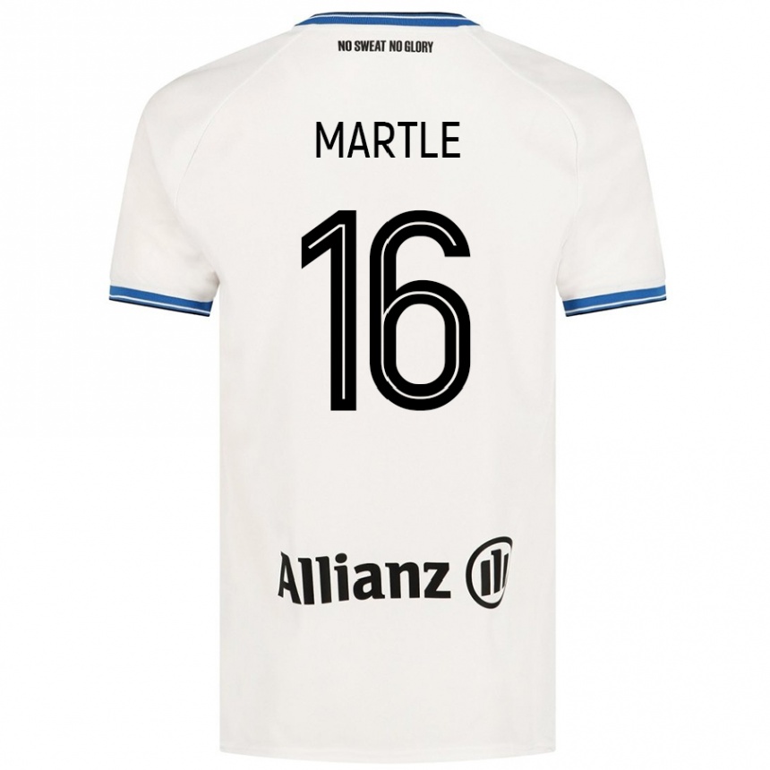 Kids Football Margaux Martlé #16 White Away Jersey 2024/25 T-Shirt Uk