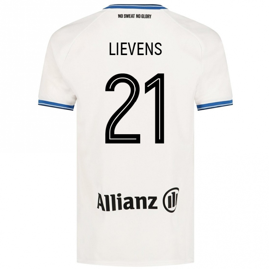 Kids Football Caitlin Lievens #21 White Away Jersey 2024/25 T-Shirt Uk