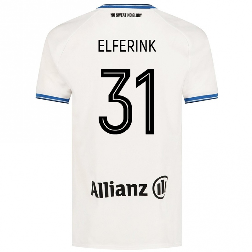 Kids Football Marie Elferink #31 White Away Jersey 2024/25 T-Shirt Uk