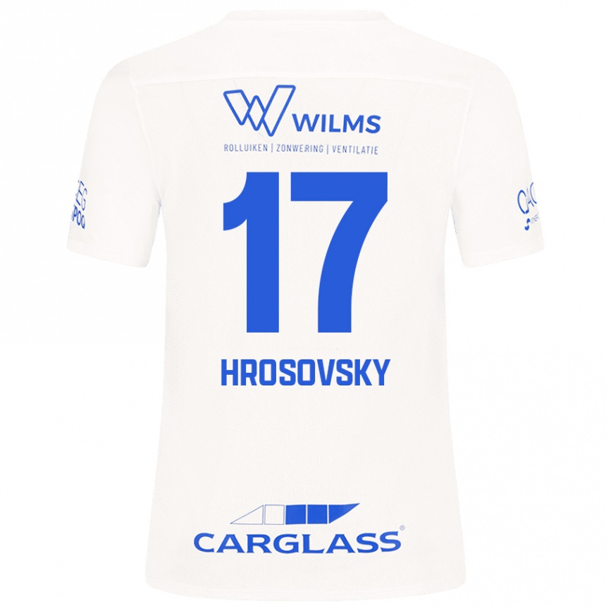 Kids Football Patrik Hrosovsky #17 White Away Jersey 2024/25 T-Shirt Uk