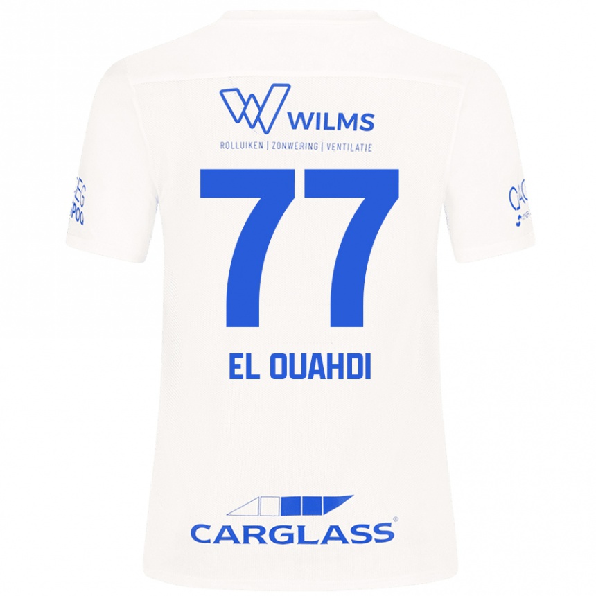 Kids Football Zakaria El Ouahdi #77 White Away Jersey 2024/25 T-Shirt Uk