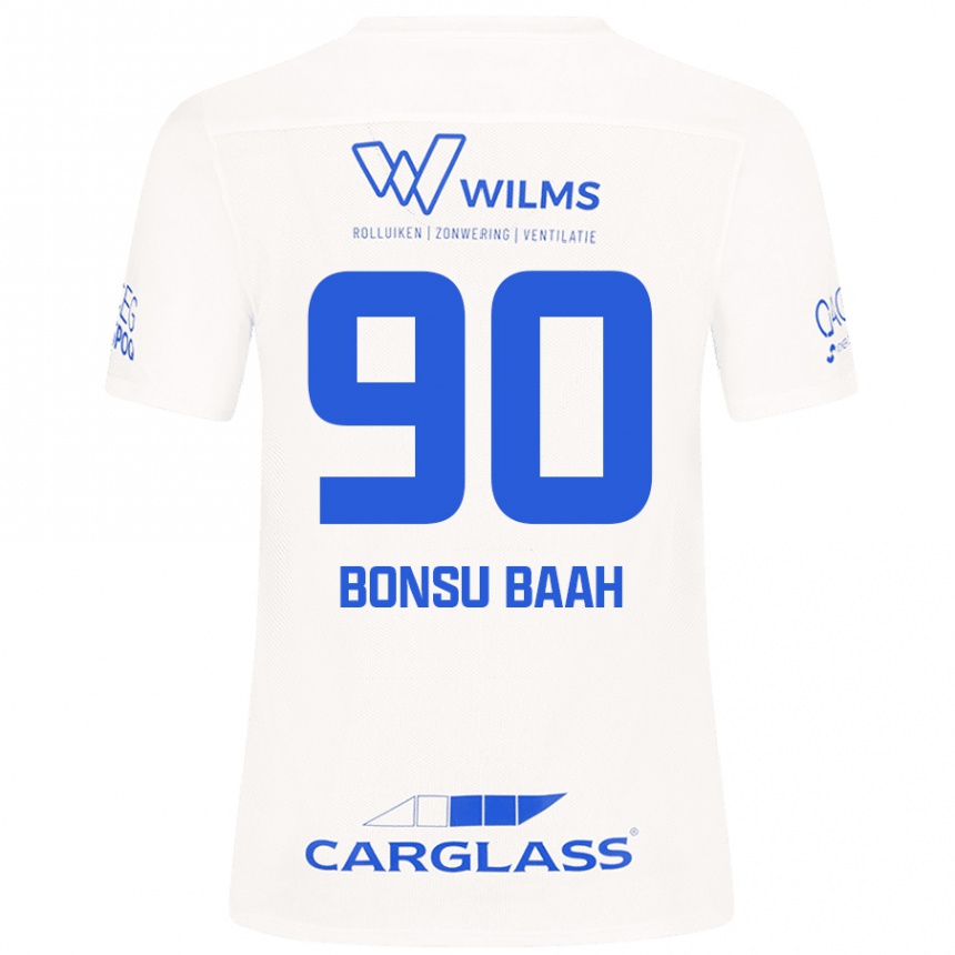 Kids Football Christopher Bonsu Baah #90 White Away Jersey 2024/25 T-Shirt Uk