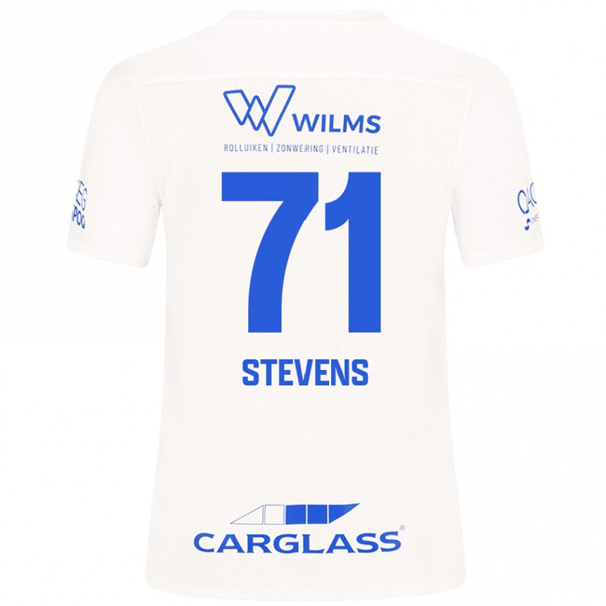 Kids Football Brent Stevens #71 White Away Jersey 2024/25 T-Shirt Uk