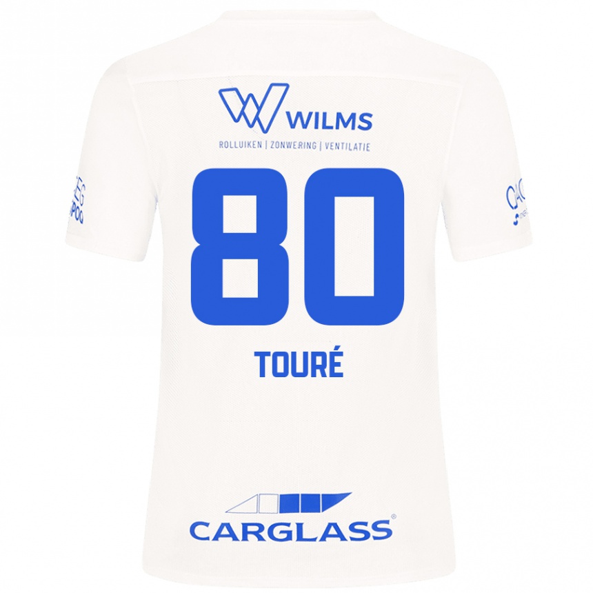 Kids Football Saïdou Touré #80 White Away Jersey 2024/25 T-Shirt Uk