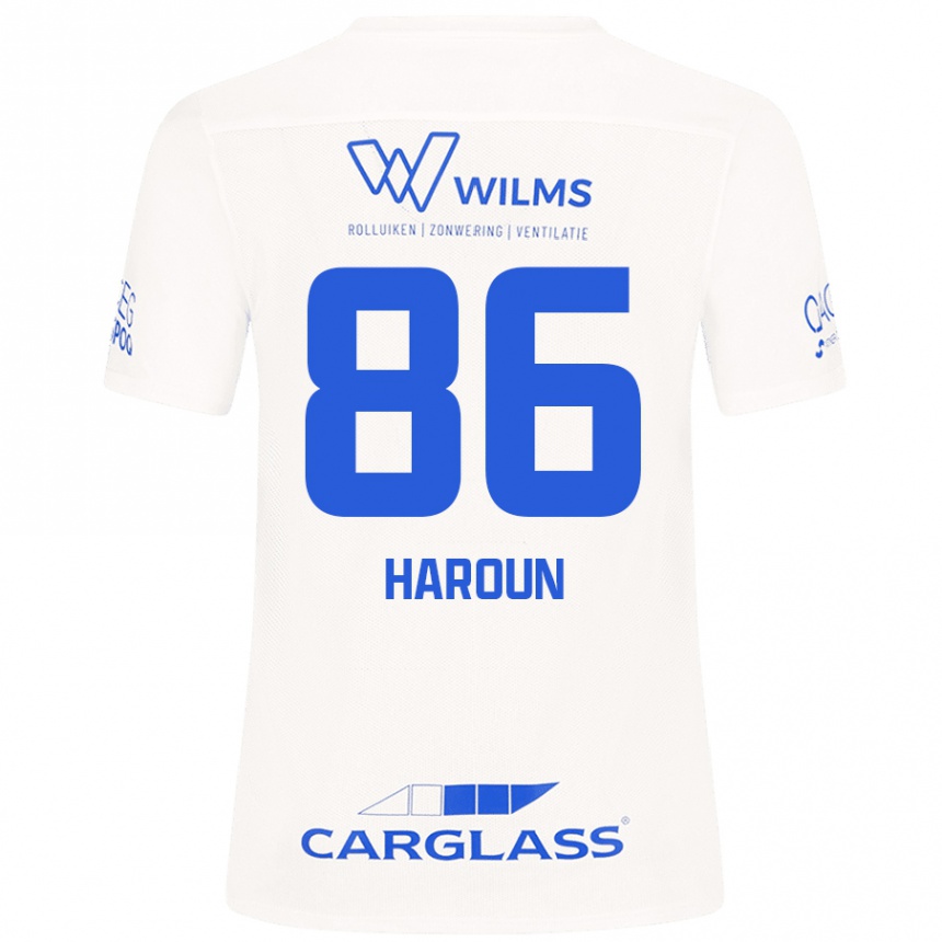 Kids Football Kenan Haroun #86 White Away Jersey 2024/25 T-Shirt Uk