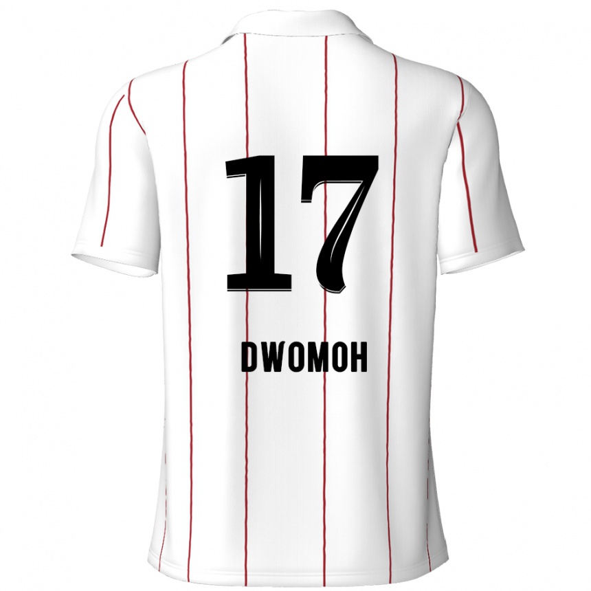 Kids Football Pierre Dwomoh #17 White Black Away Jersey 2024/25 T-Shirt Uk