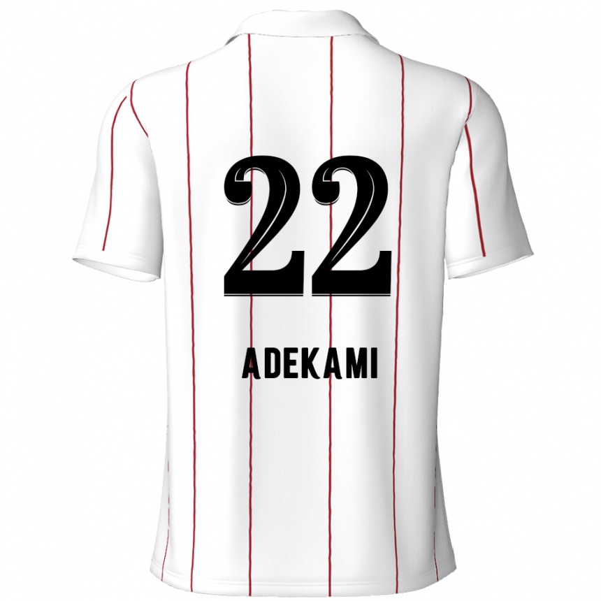 Kids Football Farouck Adekami #22 White Black Away Jersey 2024/25 T-Shirt Uk