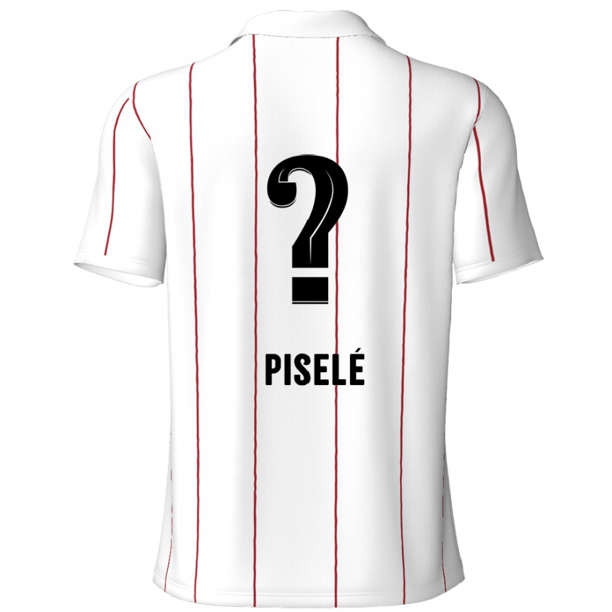 Kids Football Lowie Piselé #0 White Black Away Jersey 2024/25 T-Shirt Uk