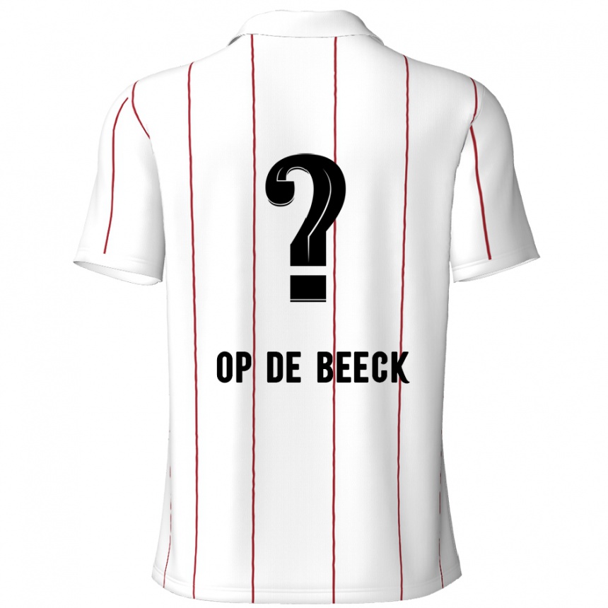 Kids Football Gregg Op De Beeck #0 White Black Away Jersey 2024/25 T-Shirt Uk